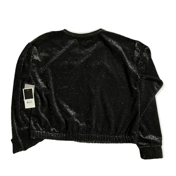 Juicy Couture Pitch Black Lurex Velour Pullover Size Medium NWT - Picture 2 of 5